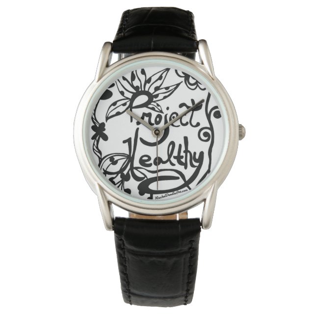 Reloj De Pulsera Rachel Doodle Art - Project Healthy (Anverso)