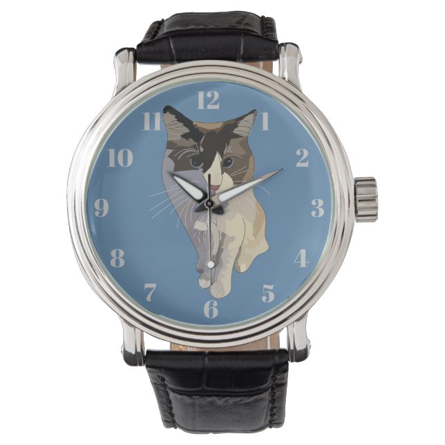 Reloj De Pulsera Ragdoll cat, Dusty Blue (Anverso)