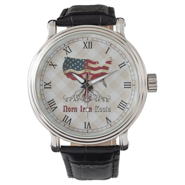 Reloj De Pulsera Raíces norteamericanas de Irlanda del Norte, hierr (Anverso)