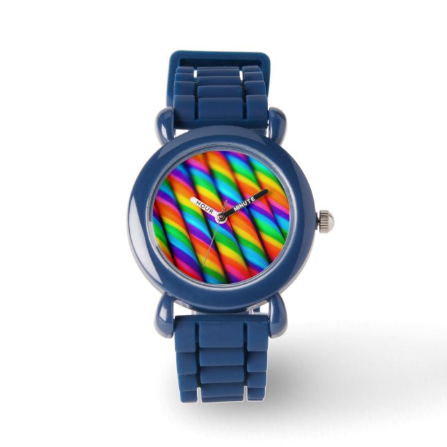 Reloj De Pulsera Rainbow Candy Cane Watch (Anverso)
