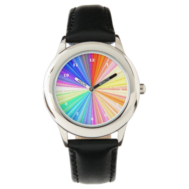Reloj De Pulsera Rainbow Chakra Sparkle (Anverso)