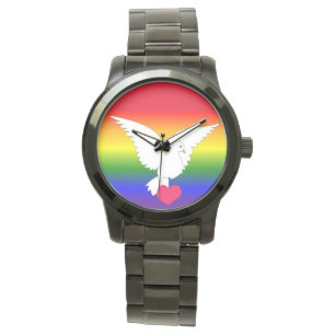 RELOJ DE PULSERA RAINBOW HEART DOVE