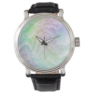 Reloj De Pulsera Rainbow Rain Glitch