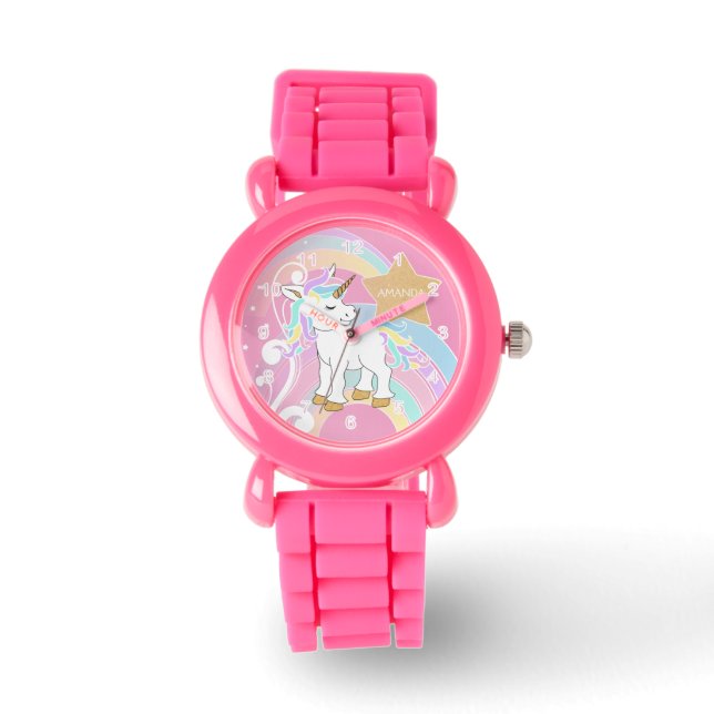 Reloj De Pulsera Rainbow Unicorn (Anverso)