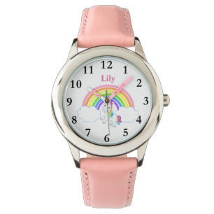 Reloj De Pulsera Rainbow Unicorn con nombres Chicas Watch