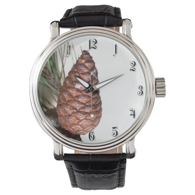 Reloj De Pulsera Rama de pino con pineconas (Anverso)