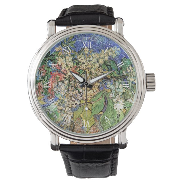 Reloj De Pulsera Ramas de castaño en flor por Vincent van Gogh (Anverso)