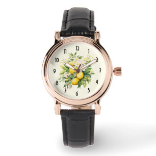 Reloj De Pulsera Ramo de limón con flores blancas
