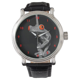 Reloj De Pulsera Rana arbórea observada rojo