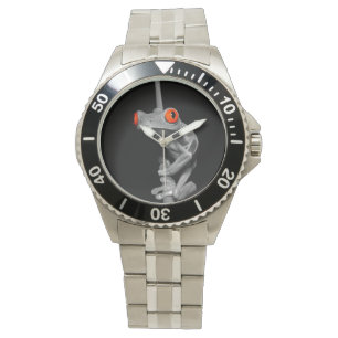 Reloj De Pulsera Rana arbórea observada rojo