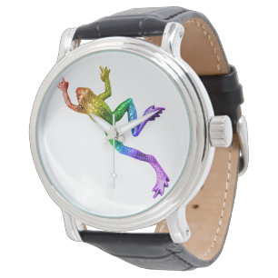 Reloj De Pulsera rana de colores arcoíris de SlipperyJoe renderizad