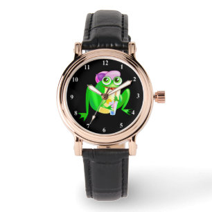 Reloj De Pulsera Rana de la Fiesta Feliz -
