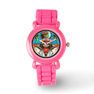 Reloj De Pulsera Rana del tatuaje tiki