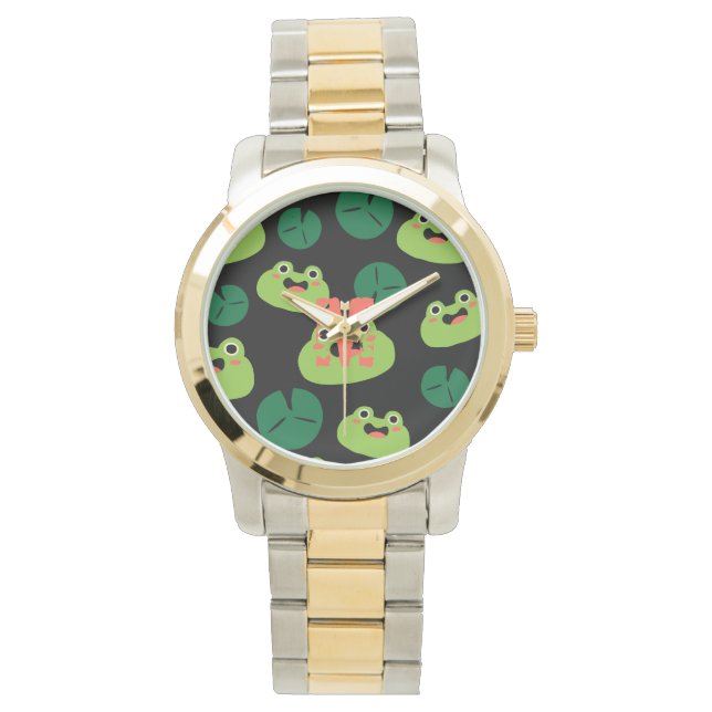 Reloj De Pulsera Ranas verdes cúpulas (Anverso)