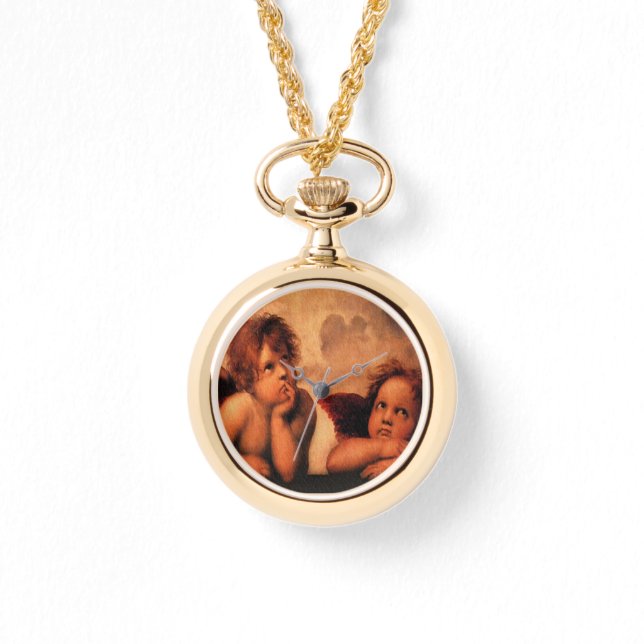 Reloj De Pulsera Raphael Angelic Cherub Art (Anverso)