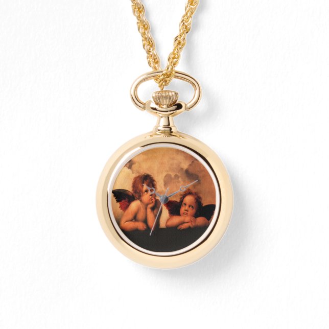 Reloj De Pulsera Raphael Angelic Cherub Art (Anverso)