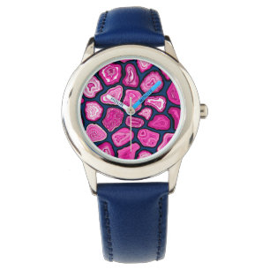Reloj De Pulsera Rasgos de agudos rosados