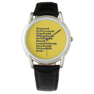 Reloj De Pulsera Rastro/circuito de la crepe del plátano