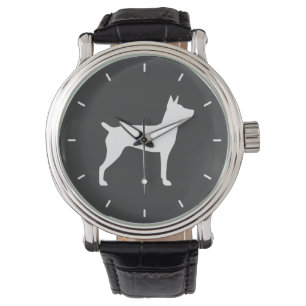 Reloj De Pulsera Rat Terrier Silhouette