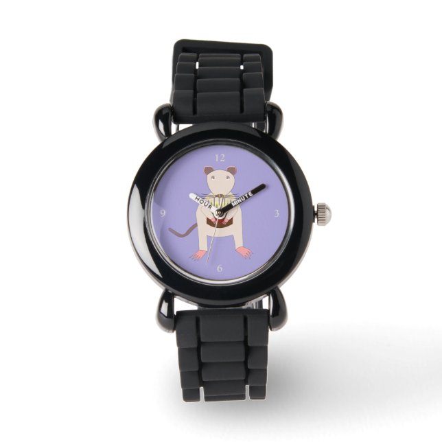 Reloj De Pulsera Rata siamesa con pastel de cumpleaños (Anverso)
