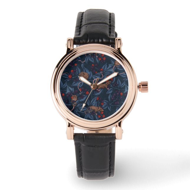 Reloj De Pulsera Ratones y moras en la marina (Anverso)