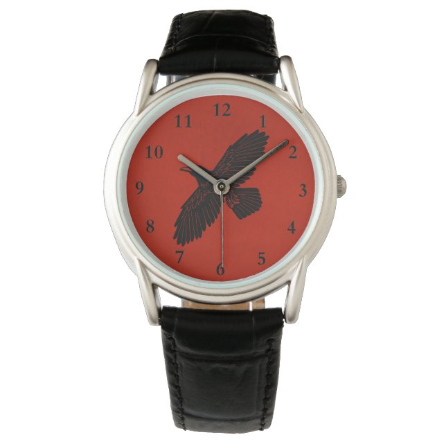 Reloj De Pulsera Raven en rojo (Anverso)