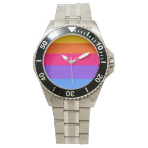 Reloj De Pulsera Rayas arcoiris