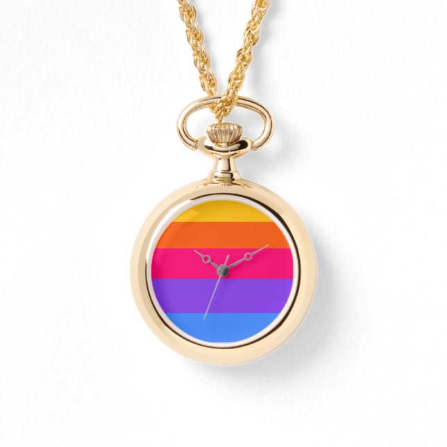 Reloj De Pulsera Rayas de Arcoíris (Anverso)