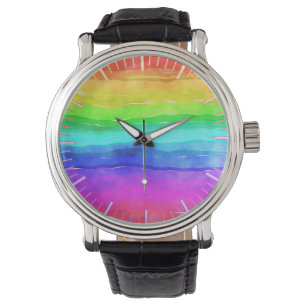 Reloj De Pulsera Rayas de arcoiris acuáticas