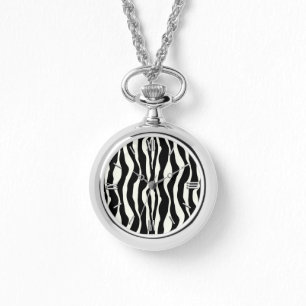 Reloj De Pulsera Rayas de cebra - Blanco y negro