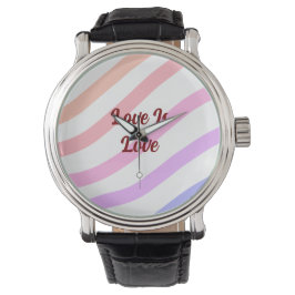 Reloj De Pulsera Rayas de colores arcoiris colores el amor pastel e