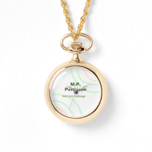 Reloj De Pulsera Rayas de naranja verde agregar mensaje de texto de