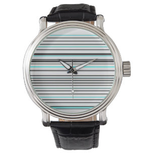Reloj De Pulsera Rayas grises de aqua lindas