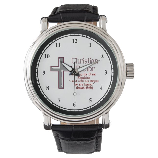 Reloj De Pulsera Rayas Médicas cristianas (Anverso)