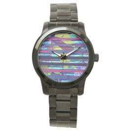 Reloj De Pulsera Rayas metálicas