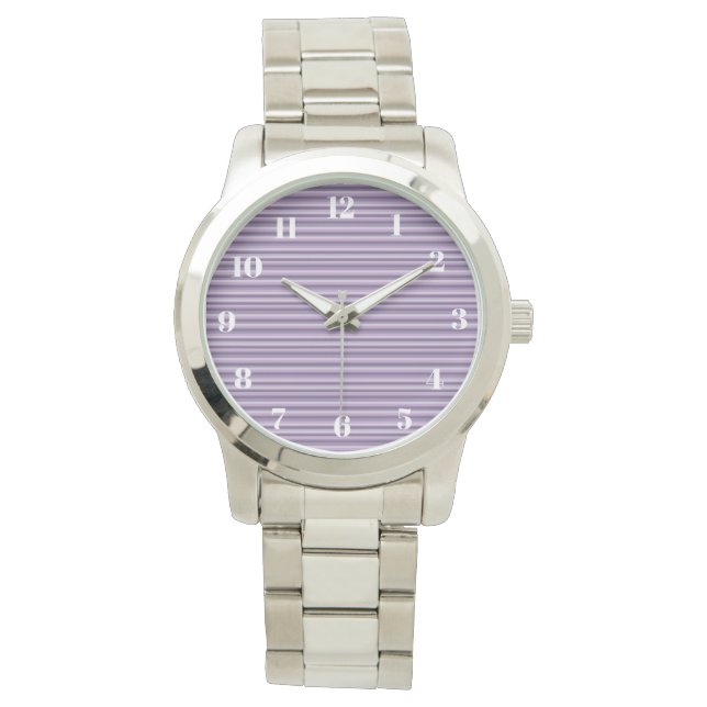 Reloj De Pulsera Rayas moradas (Anverso)