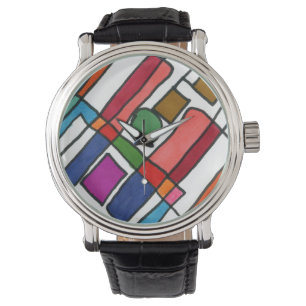 Reloj De Pulsera Rayas rectangulares calientes y frescas con acento