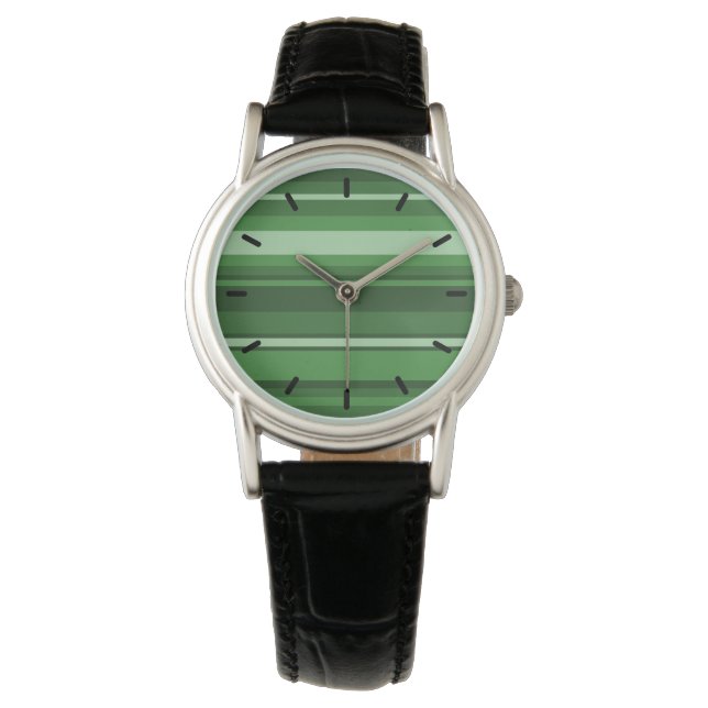 Reloj De Pulsera Rayas verdes (Anverso)