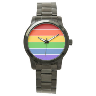 Reloj De Pulsera Rayo blanco arco iris