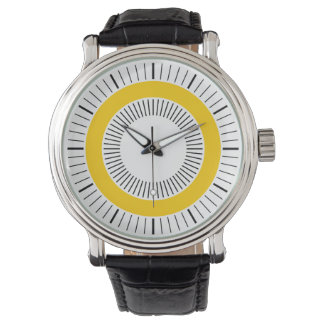 Reloj De Pulsera Rayos Concéntricos - Ámbar