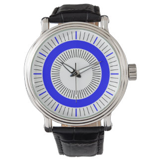 Reloj De Pulsera Rayos Concéntricos - Azul