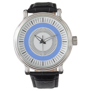 Reloj De Pulsera Rayos Concéntricos - Azul bebé
