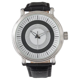 Reloj De Pulsera Rayos Concéntricos - Negro
