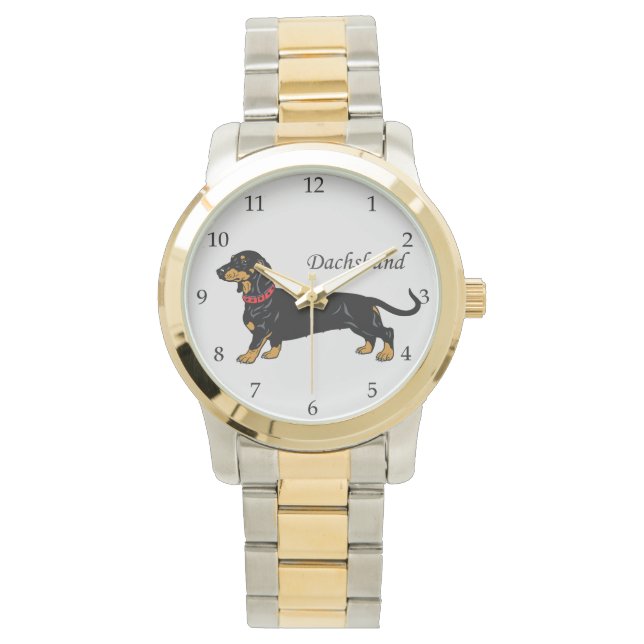 Reloj De Pulsera Raza de perro de Dachshund (Anverso)