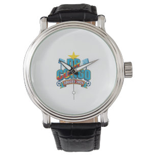Reloj De Pulsera RD Congo Fútbol 2026 Fútbol Negrita Tipografía Paí