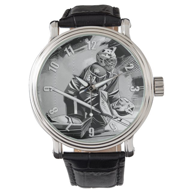 Reloj De Pulsera Ready For Anything - Ice Hockey Goalie (Anverso)