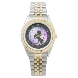 Reloj De Pulsera Rearing Black Stallion
