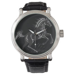 Reloj De Pulsera Rearing Horse Silhouette Watch