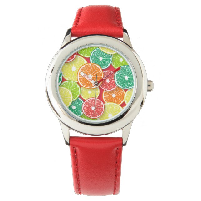 Reloj De Pulsera Rebajas de cítricos pop art 2 (Anverso)