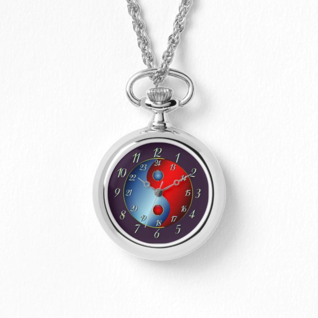 Reloj De Pulsera Rebelde Real - Yin Yang Púrpura (Anverso)